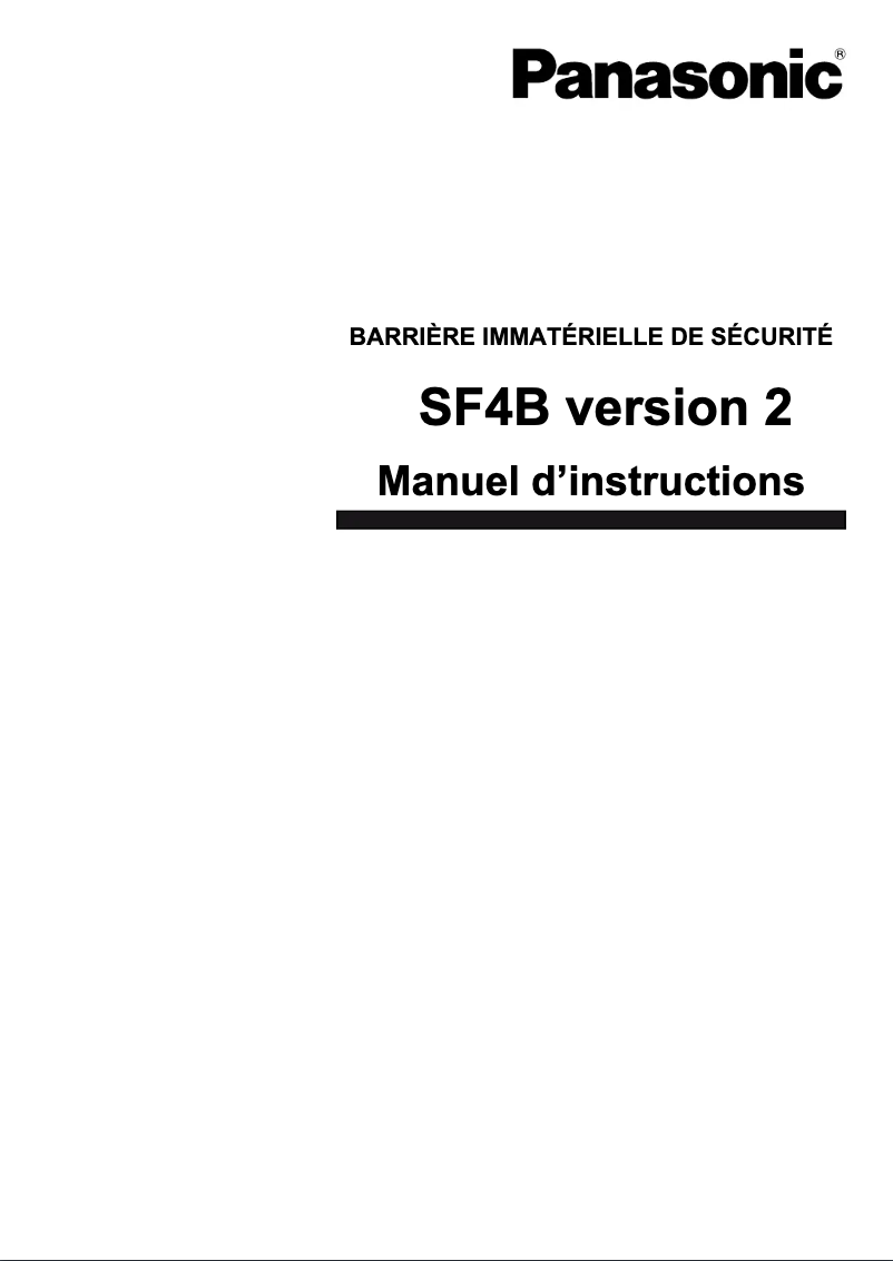 Image de la première page du manuel de l'appareil SF4B