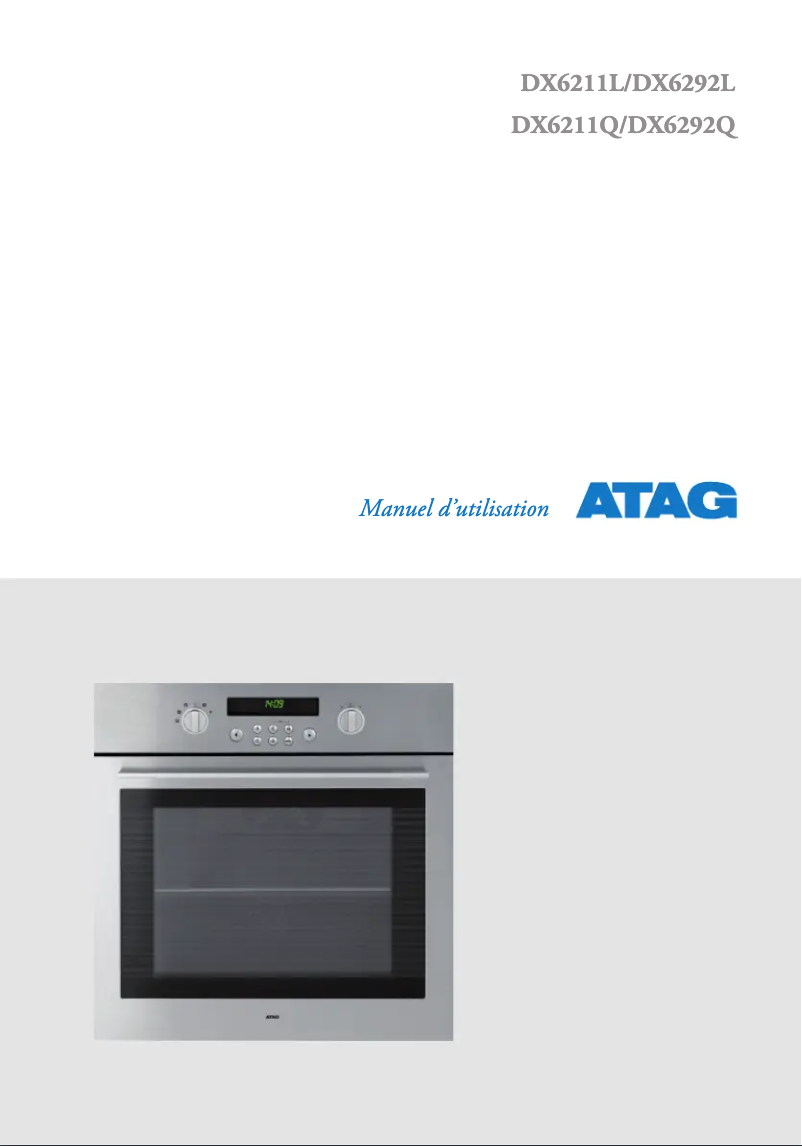 Page 1 de la notice Manuel utilisateur Atag DX6292QUU