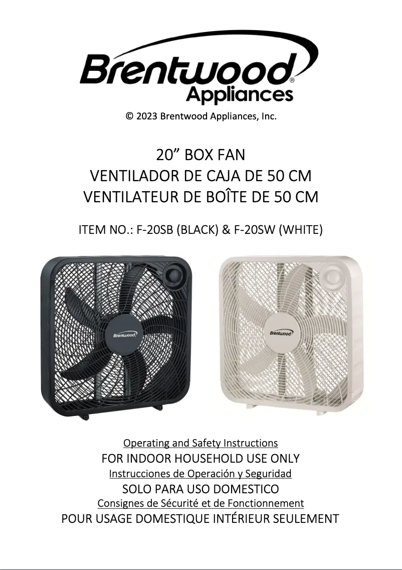 Página 1 del manual Manual de usuario Brentwood F-20SW