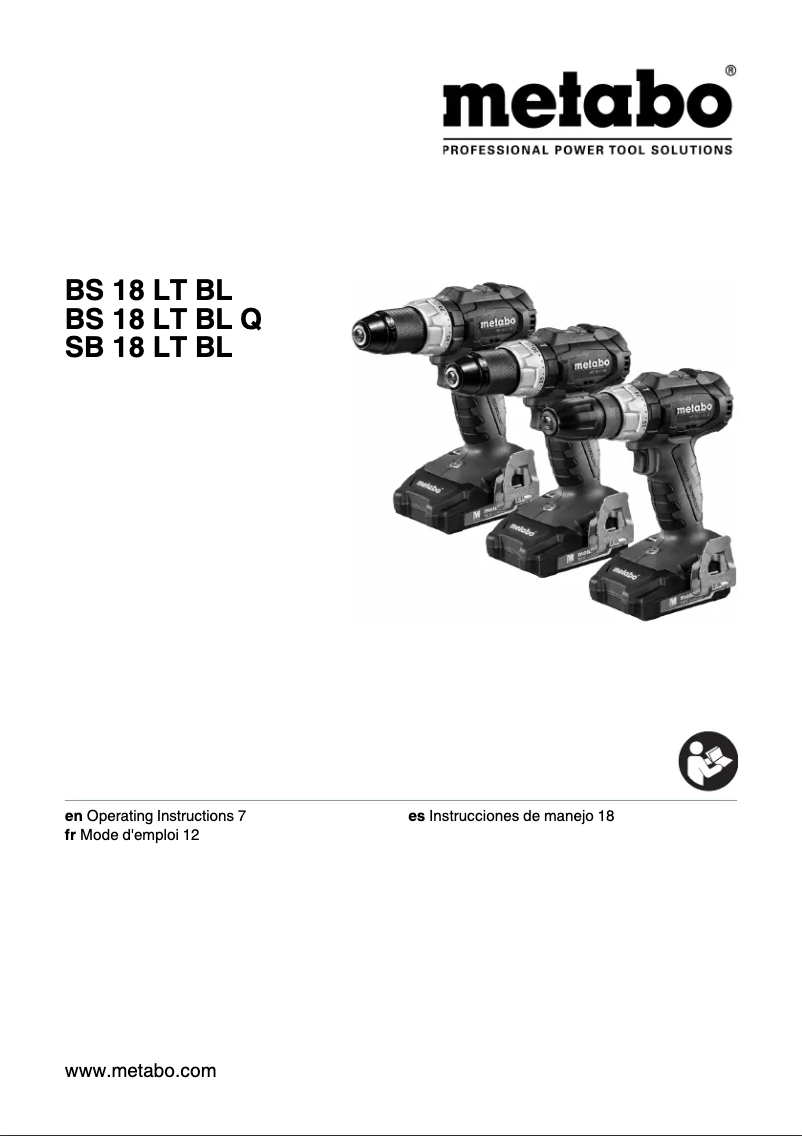 Image de la première page du manuel de l'appareil SB 18 LT BL