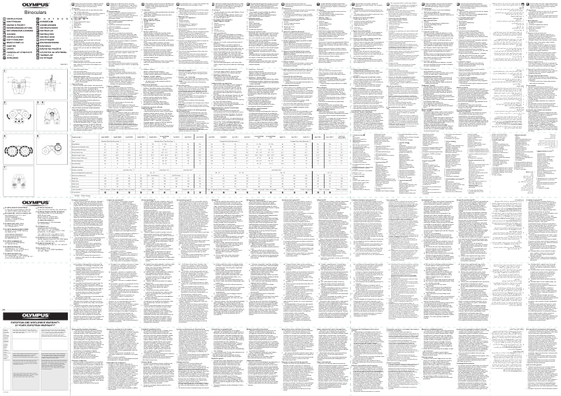 Page n°1 - Manuel utilisateur Olympus 8-16x25 Zoom PC I