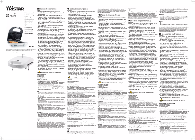 Page 1 de la notice Manuel utilisateur TriStar SA-2353PR