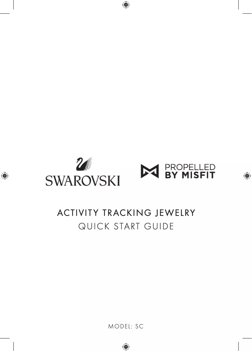 Page 1 de la notice Guide de démarrage rapide Misfit Swarovski Activity Crystal SC