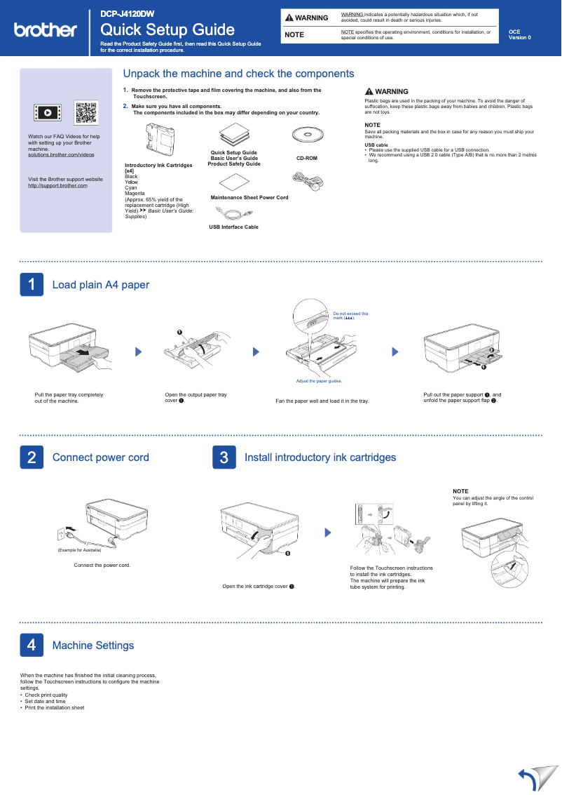 Page n°1 - Manuel utilisateur Brother DCP-J4120DW