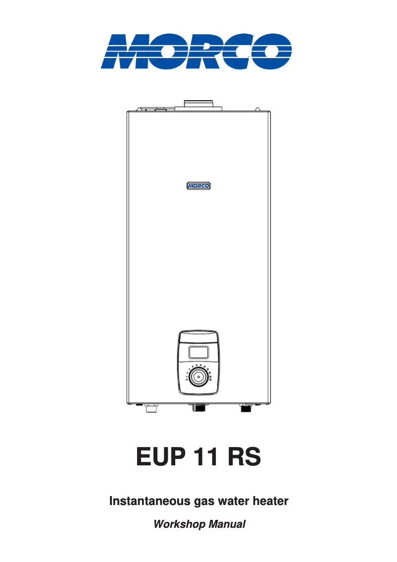 Page 1 de la notice Manuel utilisateur Morco EUP11RS
