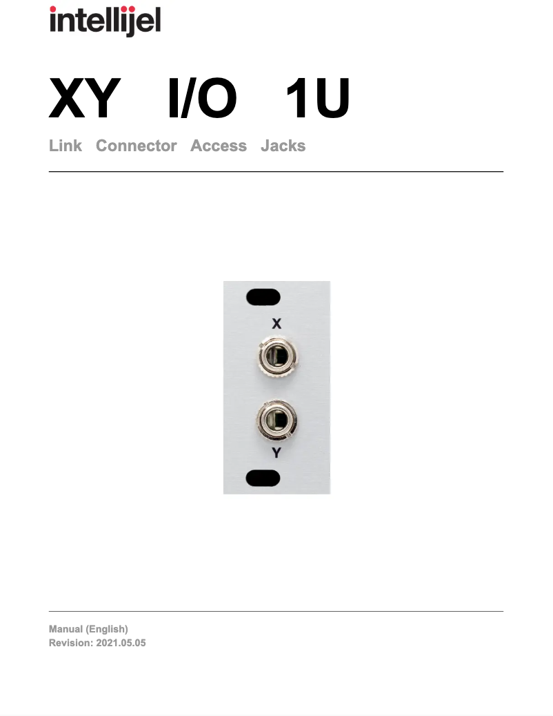 Page n°1 - Manuel utilisateur Intellijel XY I/O 1U