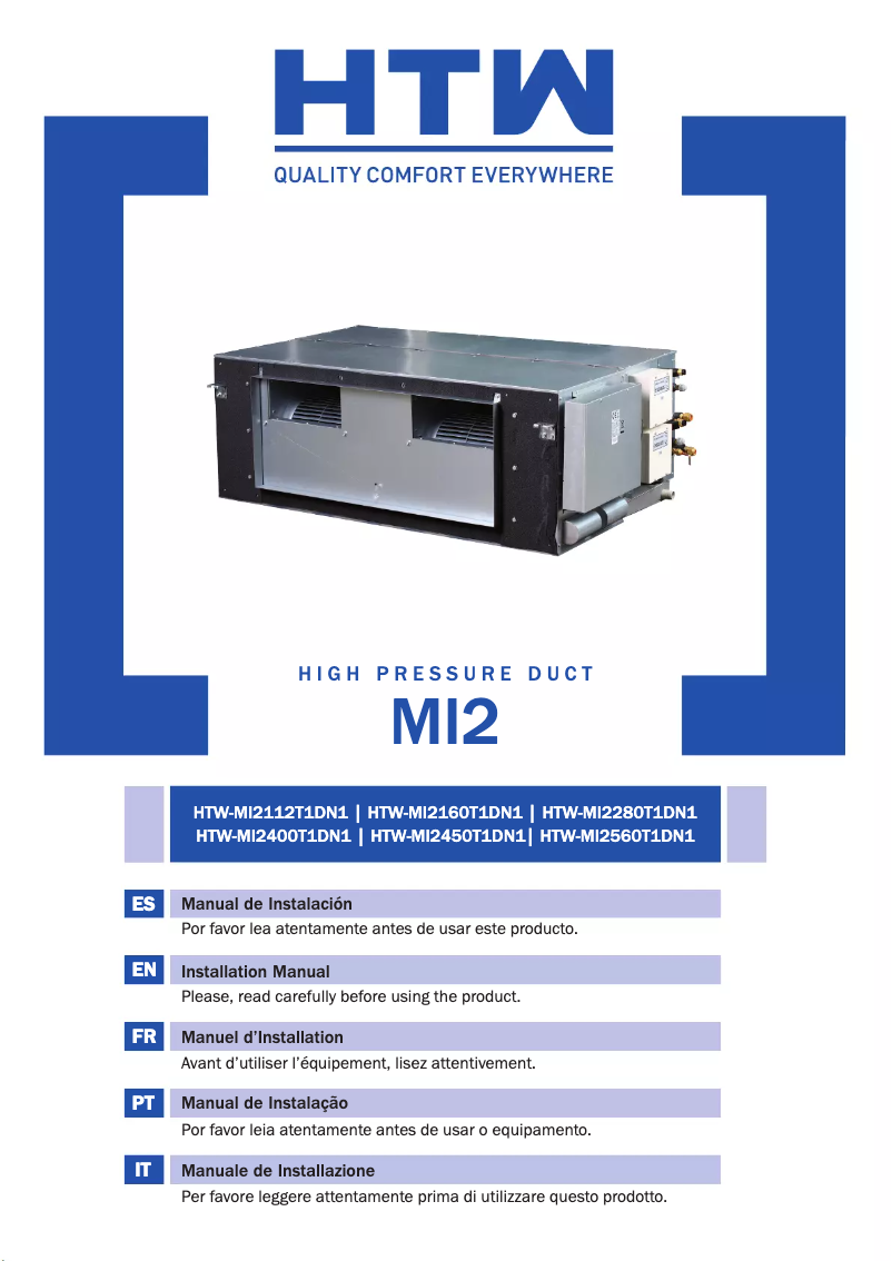 Image de la première page du manuel de l'appareil MI2