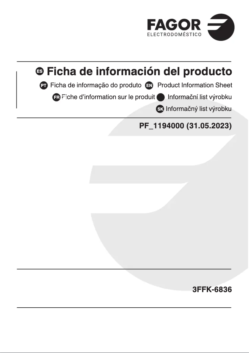Image de la première page du manuel de l'appareil 3FFK-6836