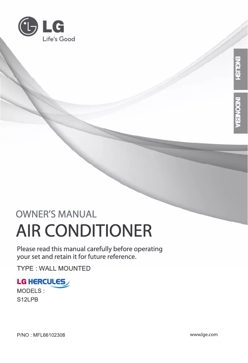 Page 1 de la notice Manuel utilisateur LG SN12LPB