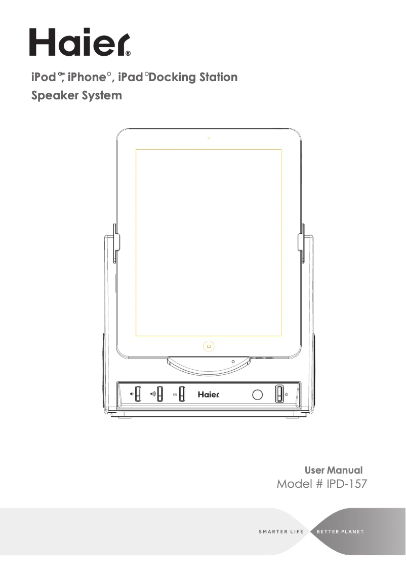 Page 1 de la notice Manuel utilisateur Haier IPD-157B