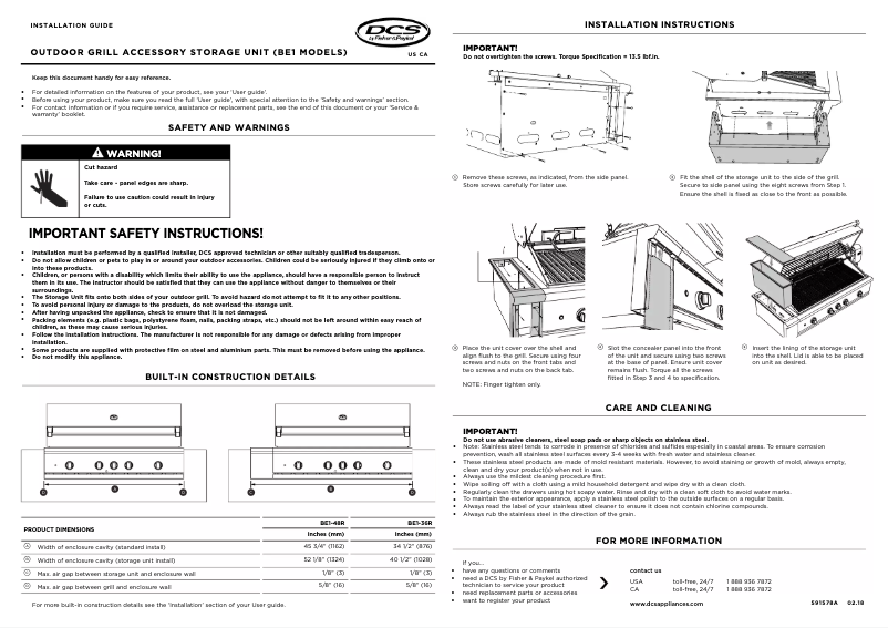 Page 1 de la notice Guide d'installation DCS ASH6-48