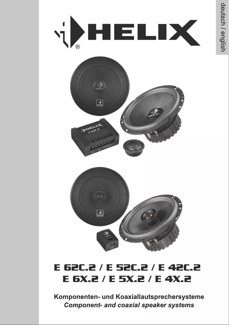 Page n°1 - Manuel utilisateur Audiotec Fischer Helix E 52C.2