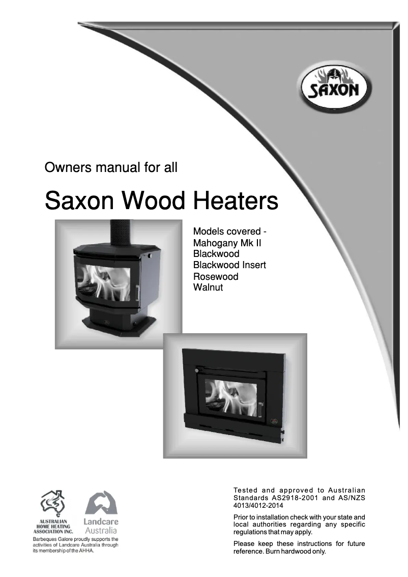 Page 1 de la notice Manuel utilisateur Saxon Mahogany SXMH17K