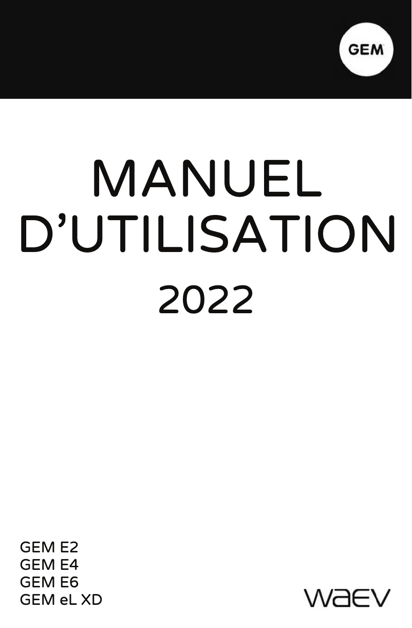 Image de la première page du manuel de l'appareil eL XD (2022)