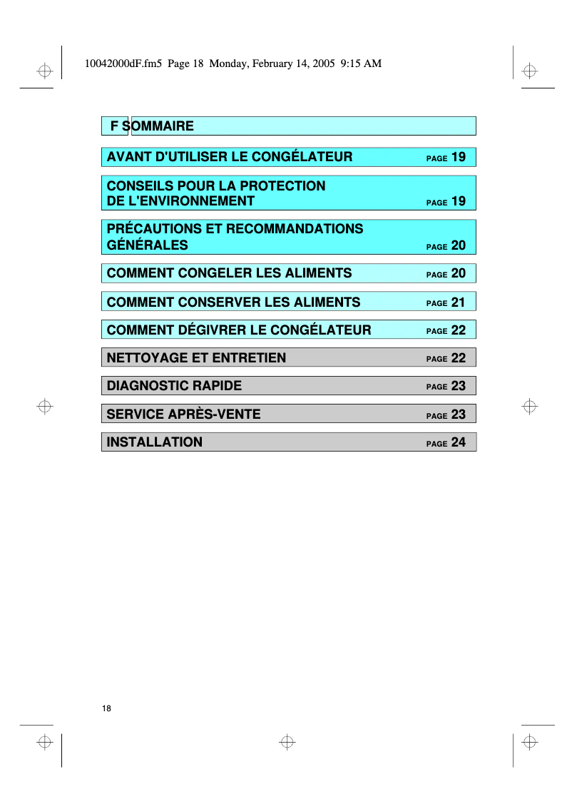 Page 1 de la notice Manuel utilisateur Bauknecht GTA 255 Optima +