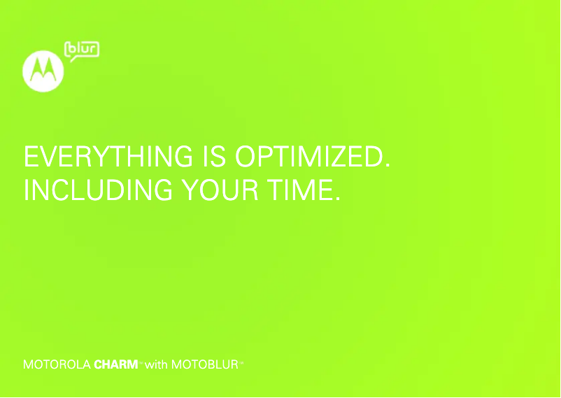 Page 1 de la notice Manuel utilisateur Motorola Charm