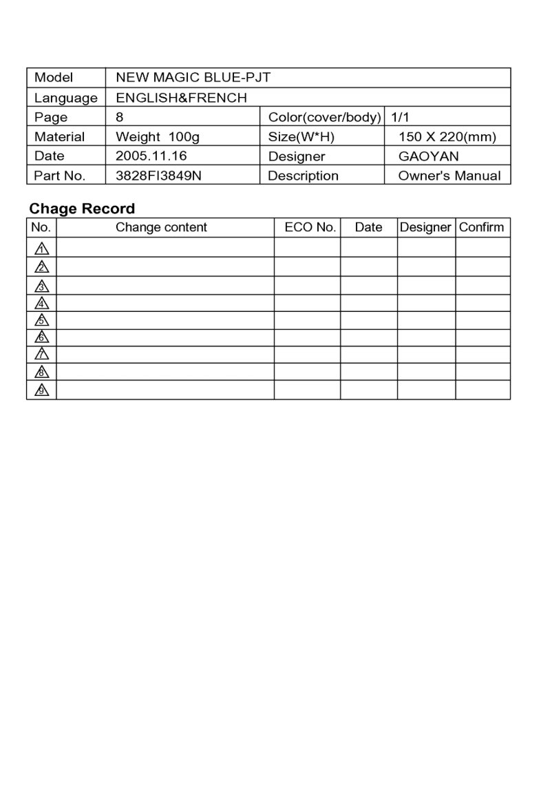 Page n°1 - Manuel utilisateur LG VTCB463HT