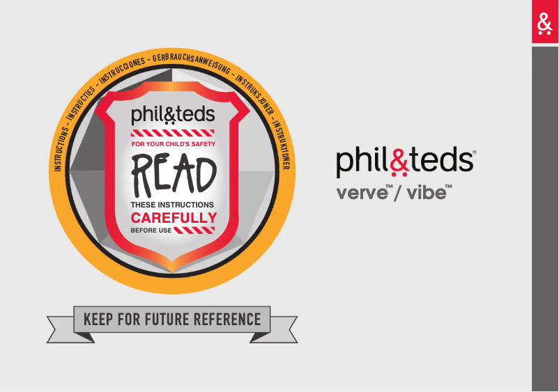 Page 1 de la notice Manuel utilisateur Phil & Teds vibe 2