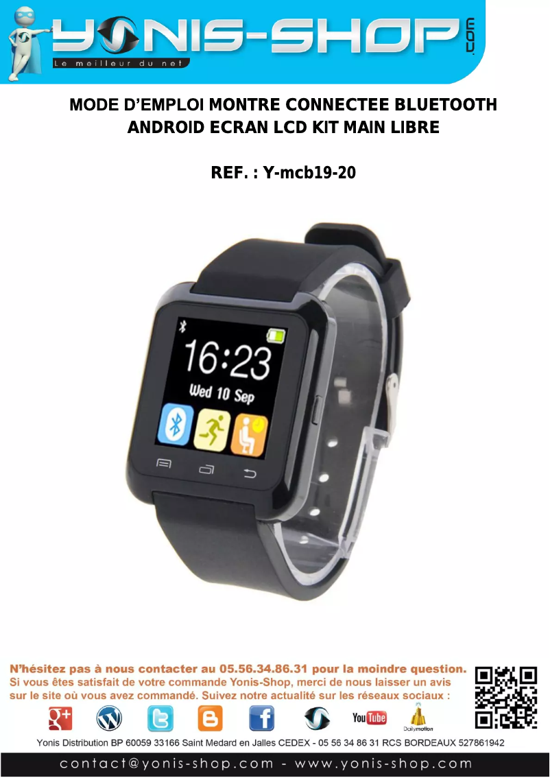 Image de la première page du manuel de l'appareil Y-MCB20