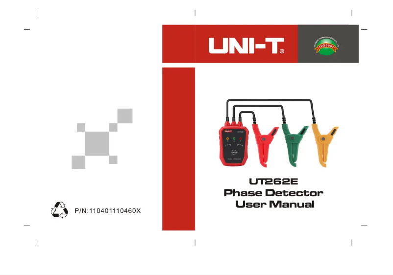 Page 1 de la notice Manuel utilisateur Uni-T UT262E