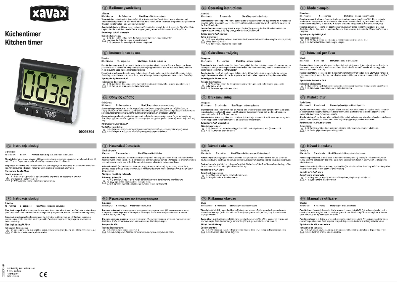 Page 1 de la notice Manuel utilisateur Xavax Countdown