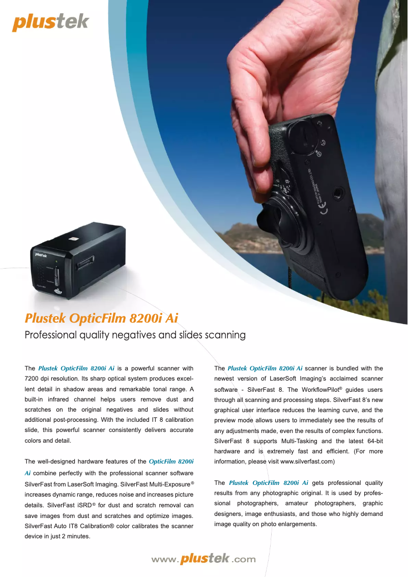 Page 1 de la notice Manuel utilisateur Plustek Optic Film 8200i Ai