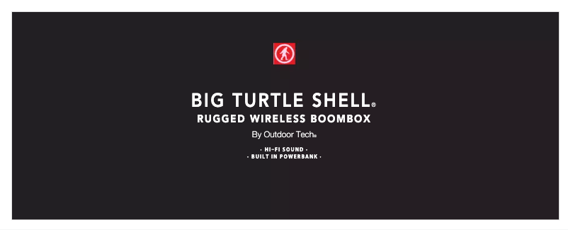 Page 1 de la notice Manuel utilisateur Outdoor Tech The Big Turtle Shell