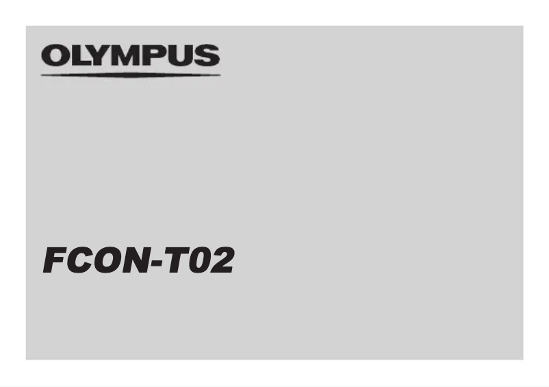 Page n°1 - Manuel utilisateur Olympus FCON‑T02