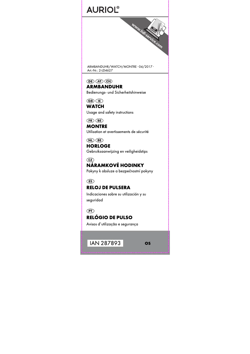 Página 1 del manual Manual de usuario Auriol IAN 287893