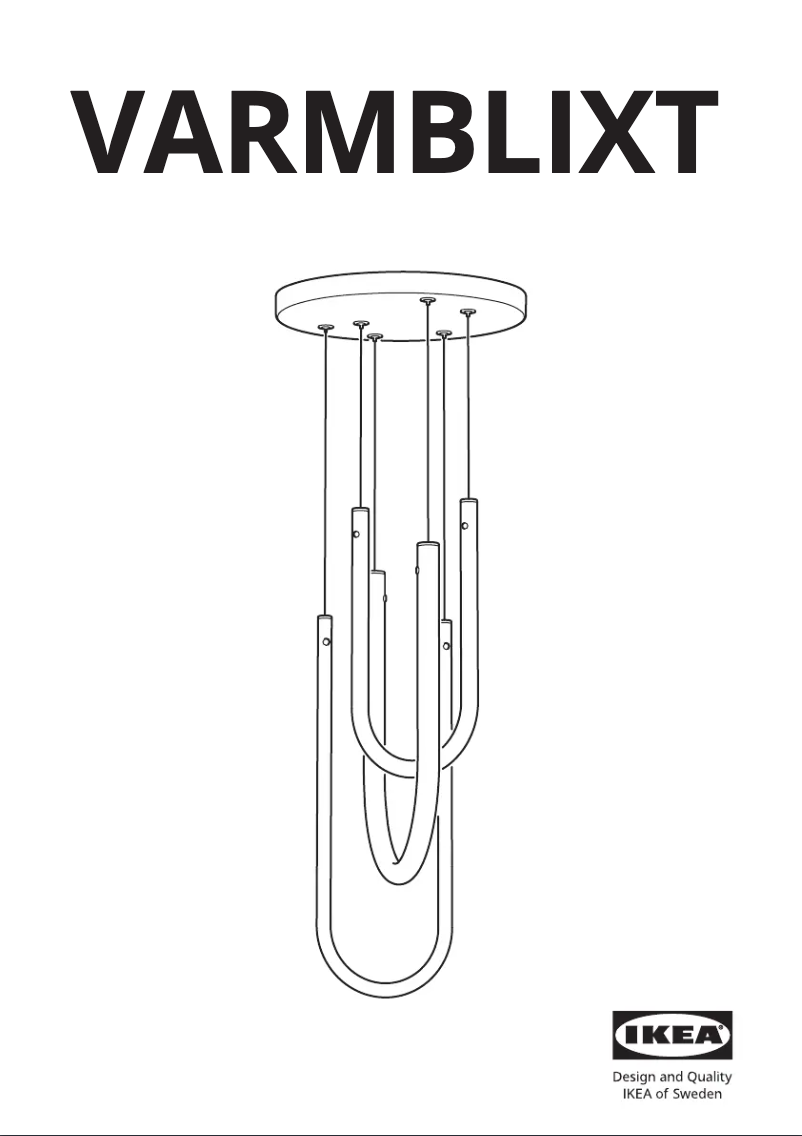 Page 1 de la notice Manuel utilisateur Ikea VARMBLIXT 105.311.31