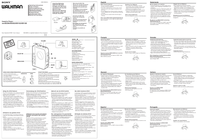Image de la première page du manuel de l'appareil WM-EX356