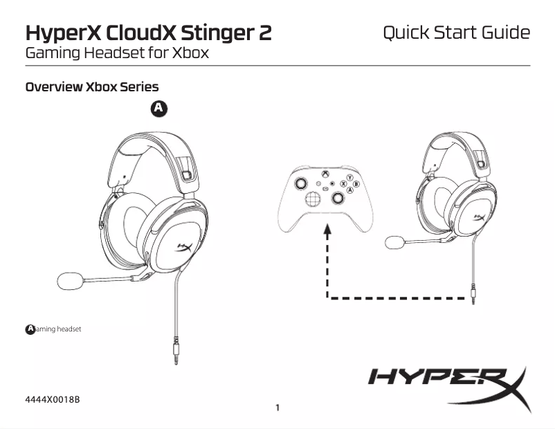 Página 1 del manual Manual de usuario HyperX CloudX Stinger 2