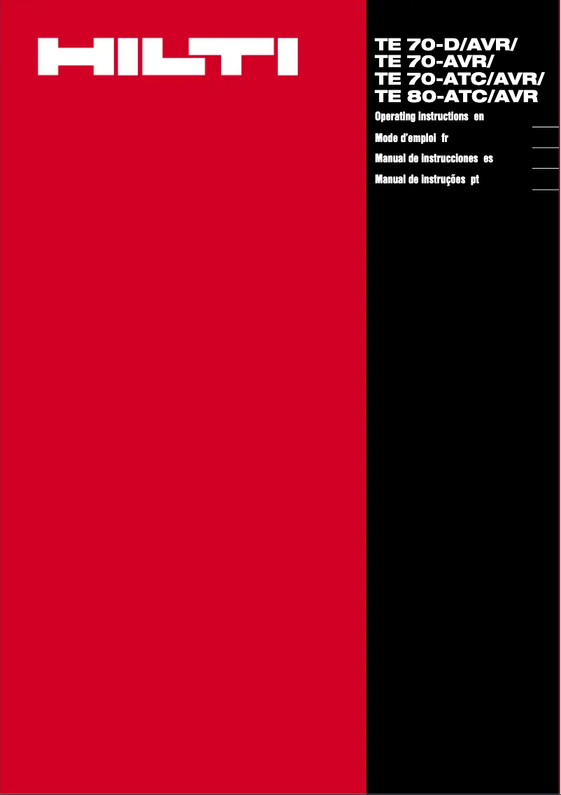 Image de la première page du manuel de l'appareil TE 70 ATC