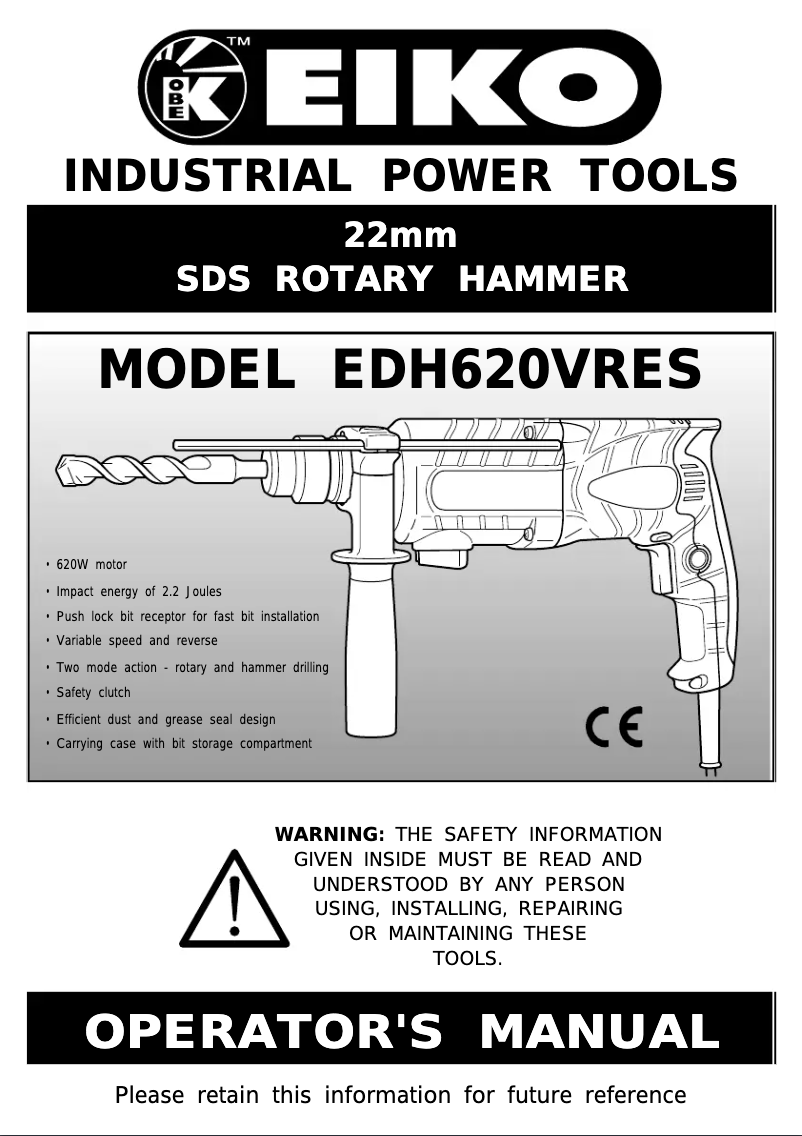 Page n°1 - Manuel utilisateur K-Eiko EDH620VRES