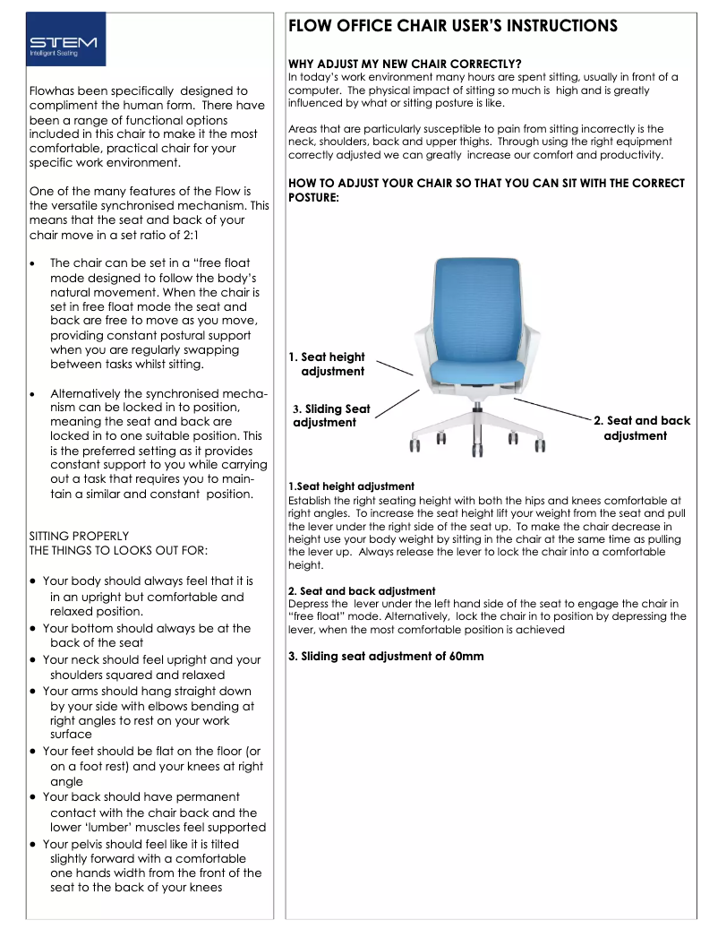 Page n°1 - Manuel utilisateur Stem Flow