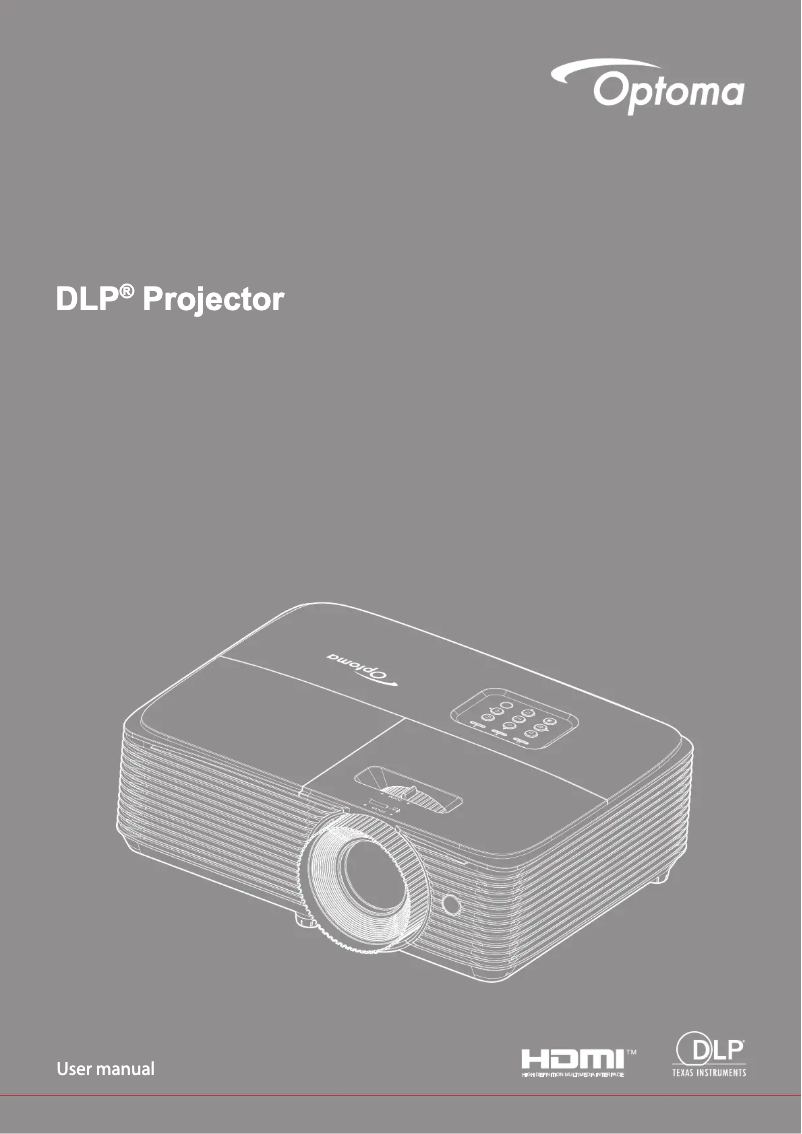 Page 1 de la notice Manuel utilisateur Optoma X381