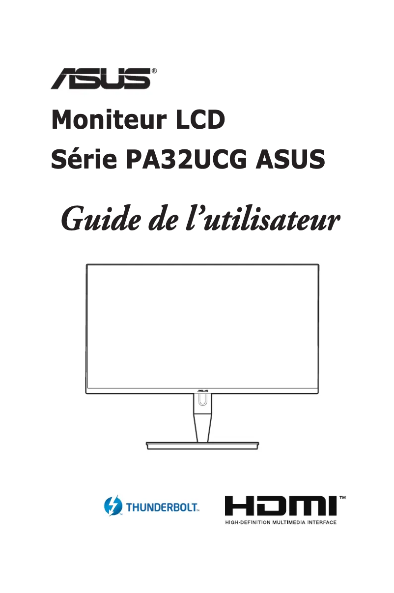 Page 1 de la notice Manuel utilisateur Asus ProArt PA32UCG