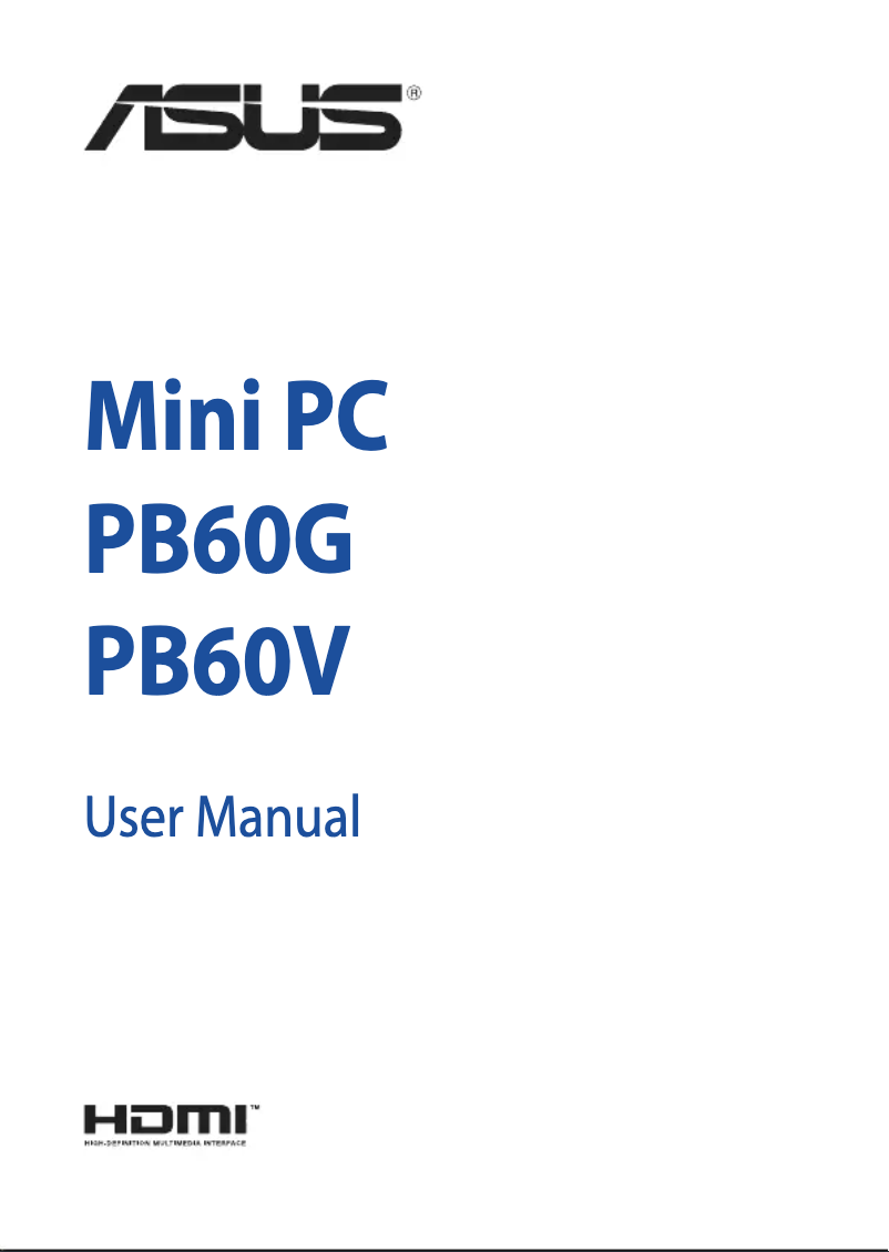 Image de la première page du manuel de l'appareil Mini PC PB60G
