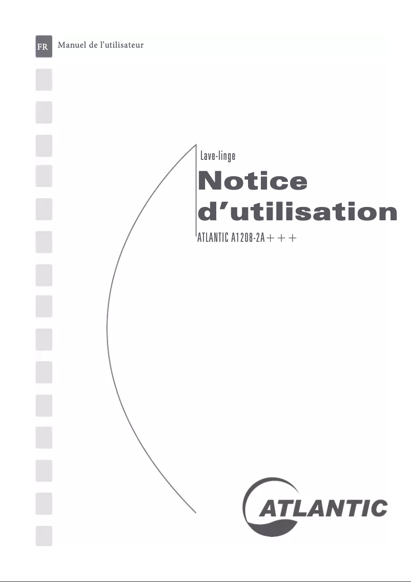 Page 1 de la notice Manuel utilisateur Atlantic A1208-2A+++