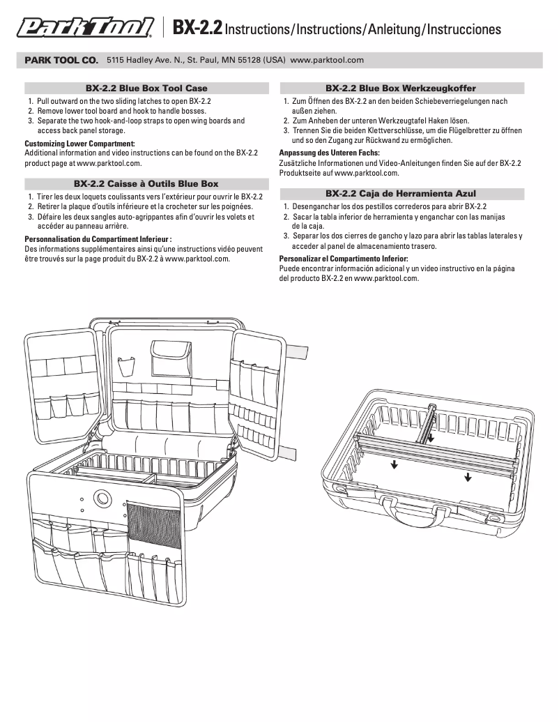 Página 1 del manual Manual de usuario Park Tool BX-2.2