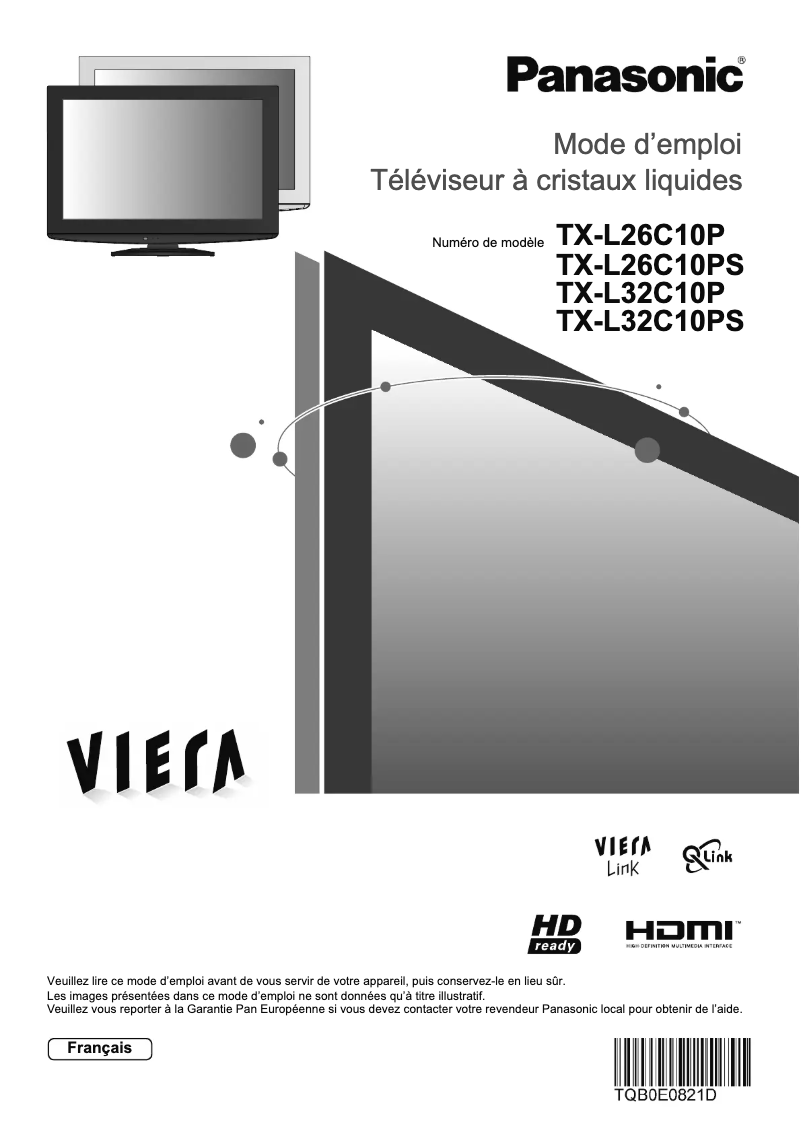 Page n°1 - Manuel utilisateur Panasonic Viera TX-L32C10PS