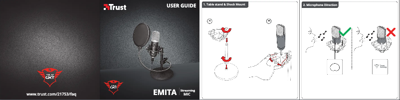 Page 1 de la notice Manuel utilisateur Trust 21753