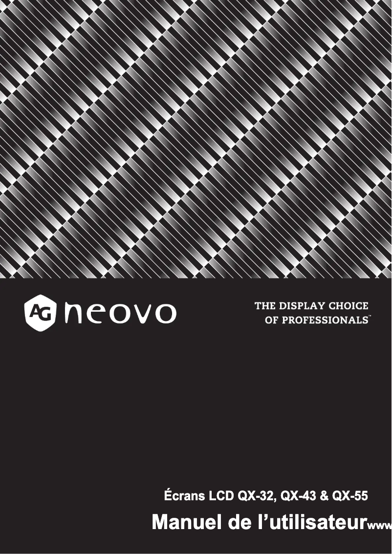 Page 1 de la notice Manuel utilisateur AG Neovo QX-55