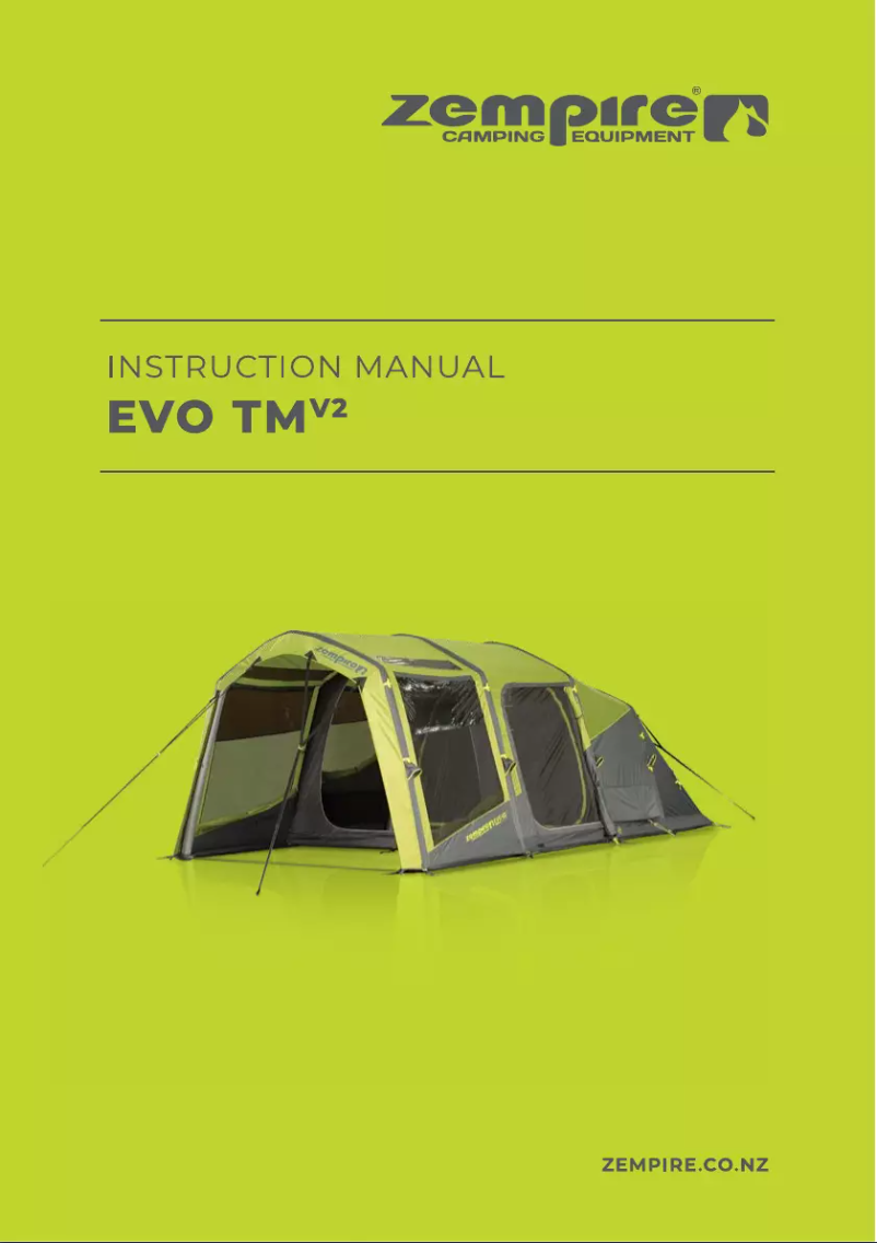 Image de la première page du manuel de l'appareil EVO TM V2