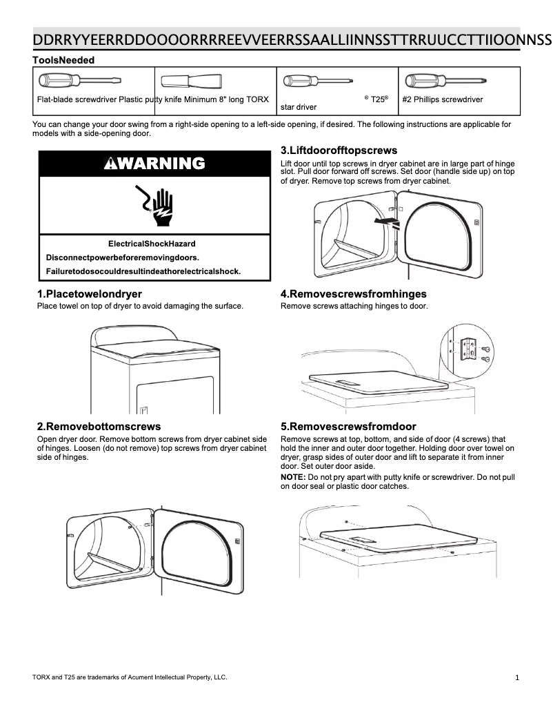 Page n°1 - Instructions / montage Maytag MGD6200KW