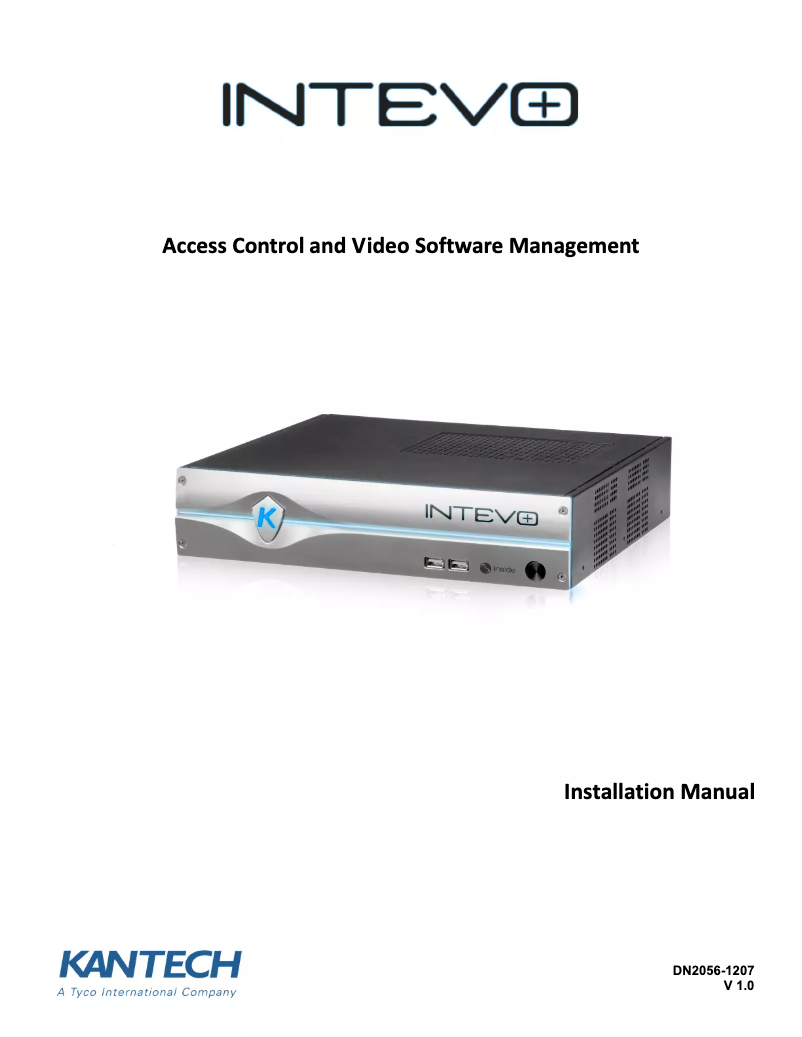 Image de la première page du manuel de l'appareil INTEVO