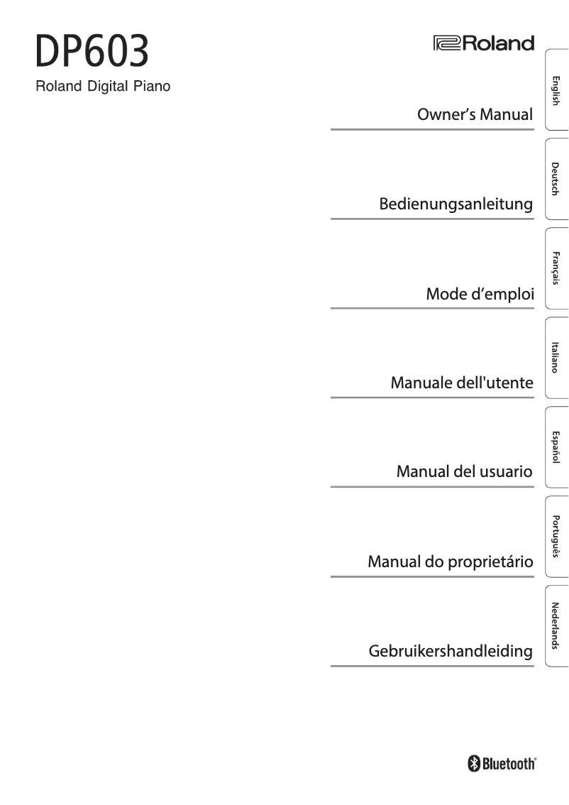 Image de la première page du manuel de l'appareil DP603
