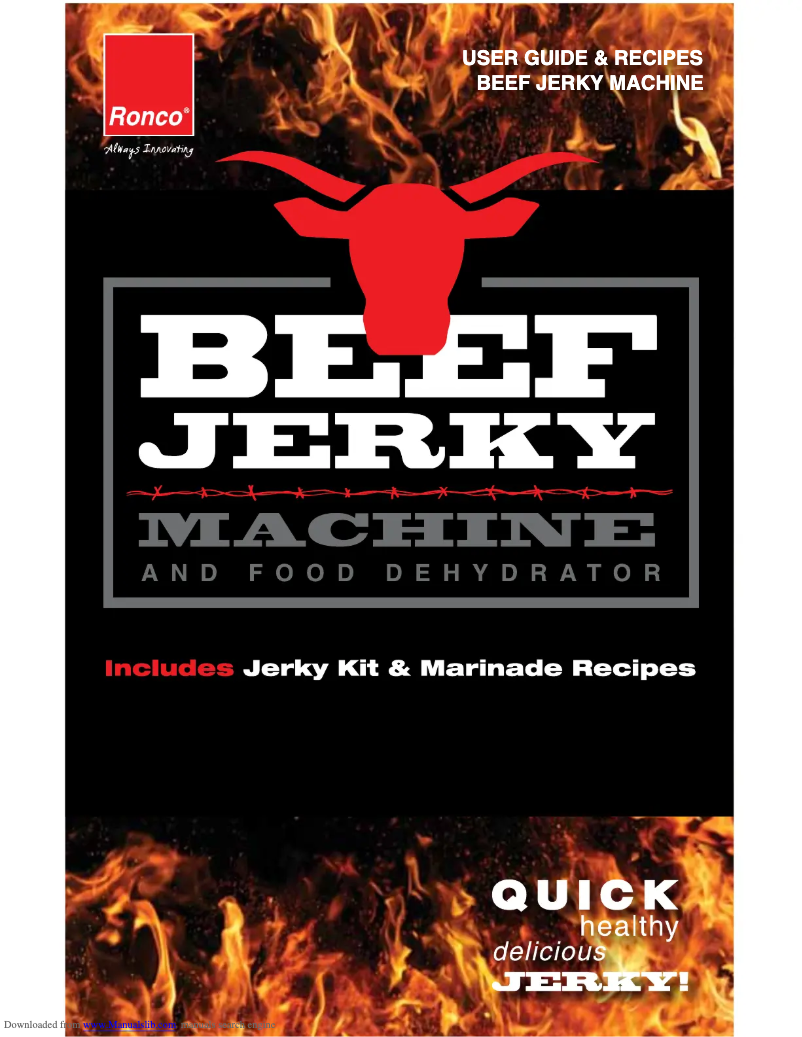 Page 1 de la notice Manuel utilisateur Ronco Beef Jerky Machine