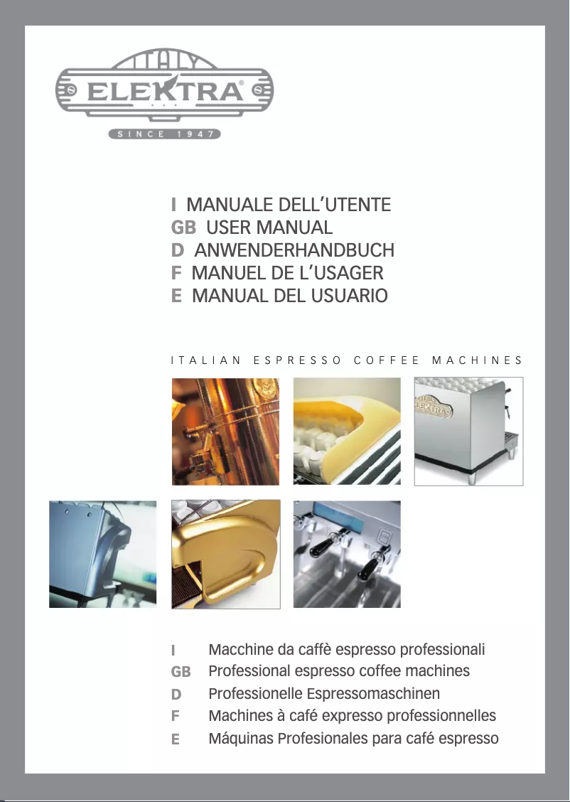 Page 1 de la notice Manuel utilisateur Elektra Sixties
