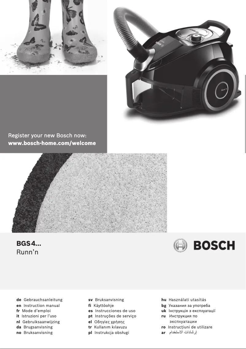 Page 1 de la notice Manuel utilisateur Bosch BGS4210